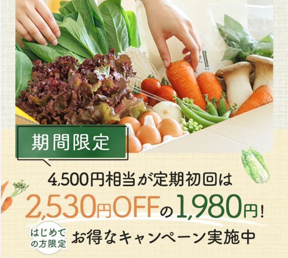 坂ノ途中初めての方限定！定期初回1,980円のお得なお試しキャンペーンのバナー